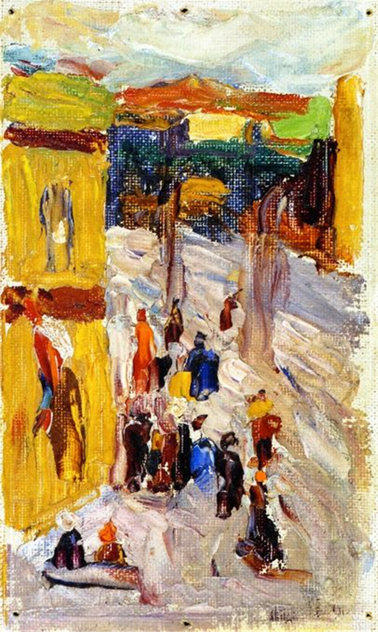 Street Corner 1903 Wassily Kandinsky Abstract Oil Painting